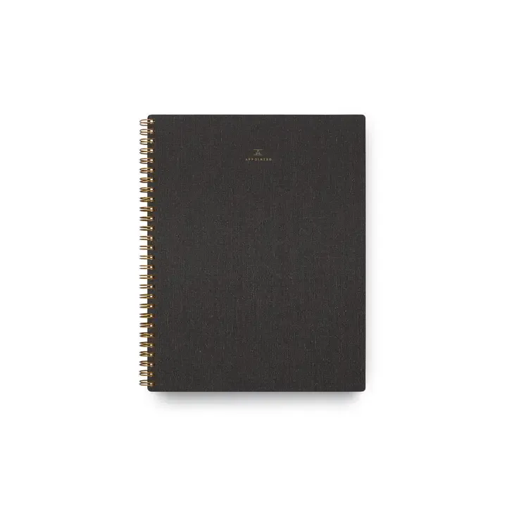 Appointed The Notebook - Charcoal Gray (Grid)