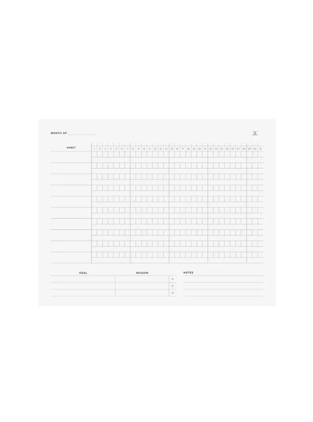 Appointed The Habit Tracker Notepad