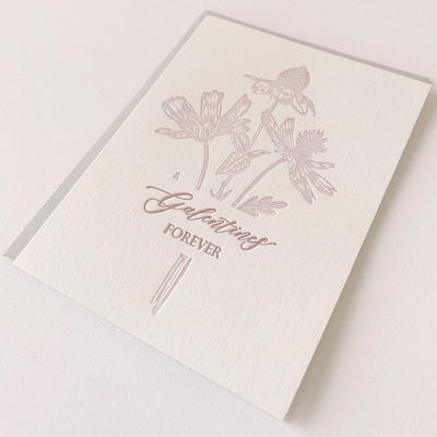 Galentines Forever Letterpress Card