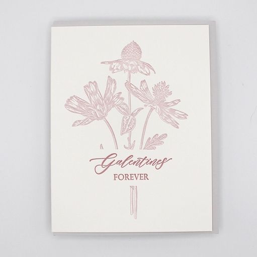 Galentines Forever Letterpress Card