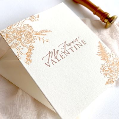 My Forever Valentine Letterpress Card