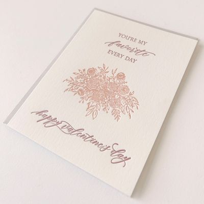 You're My Favorite Valentine's Day Letterpress Card