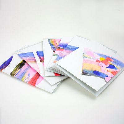 Rainbow Swirl Hand-Painted Stationery Set (box of 6)