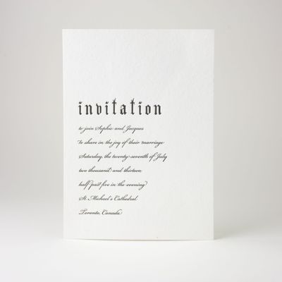 Basilica Wedding Invitation