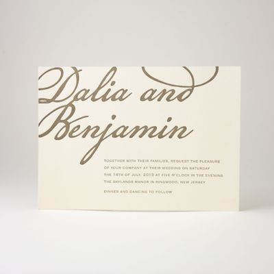 Plymouth Wedding Invitation