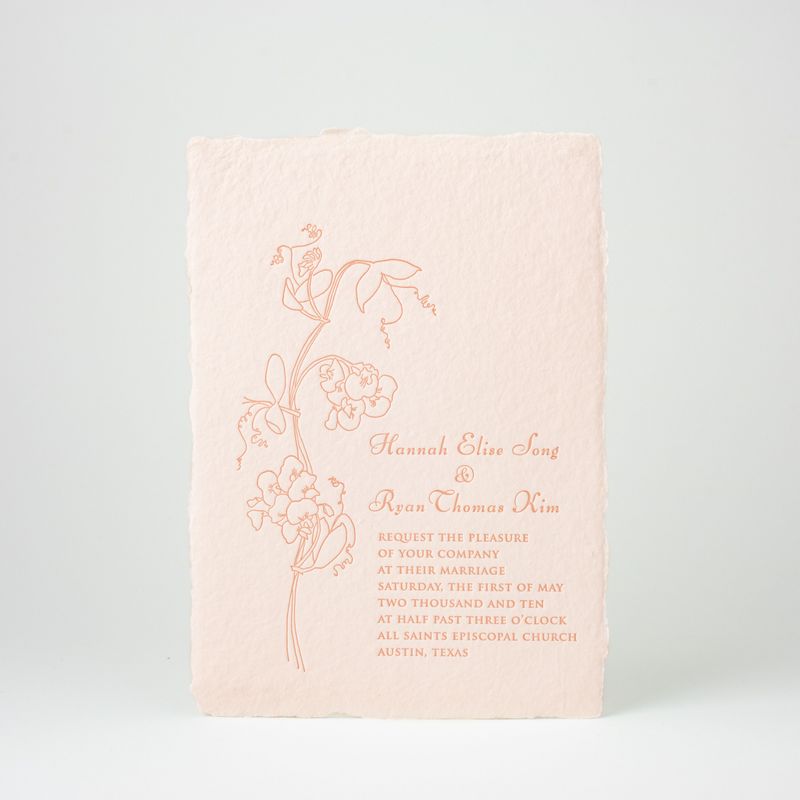 Sweet Pea Wedding Invitation