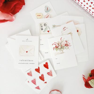 Mini Valentine's Cards (Set of 12)