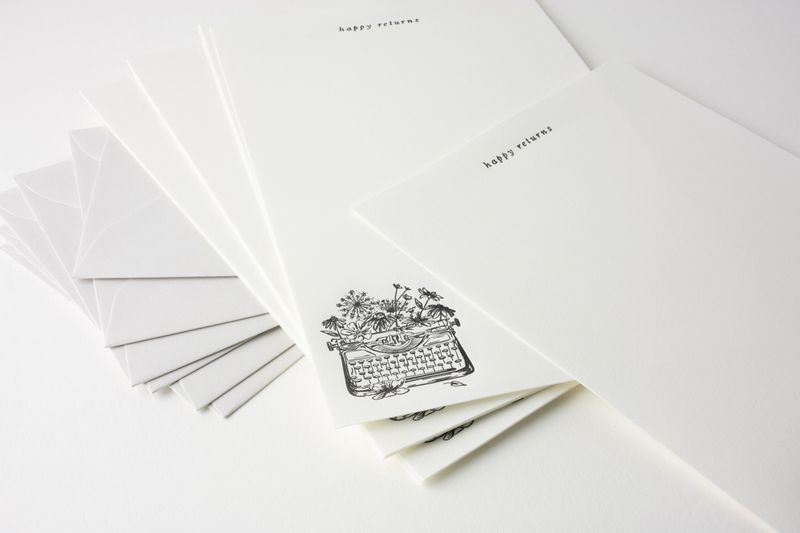 Happy Returns Letterpress Letter Sheet Set