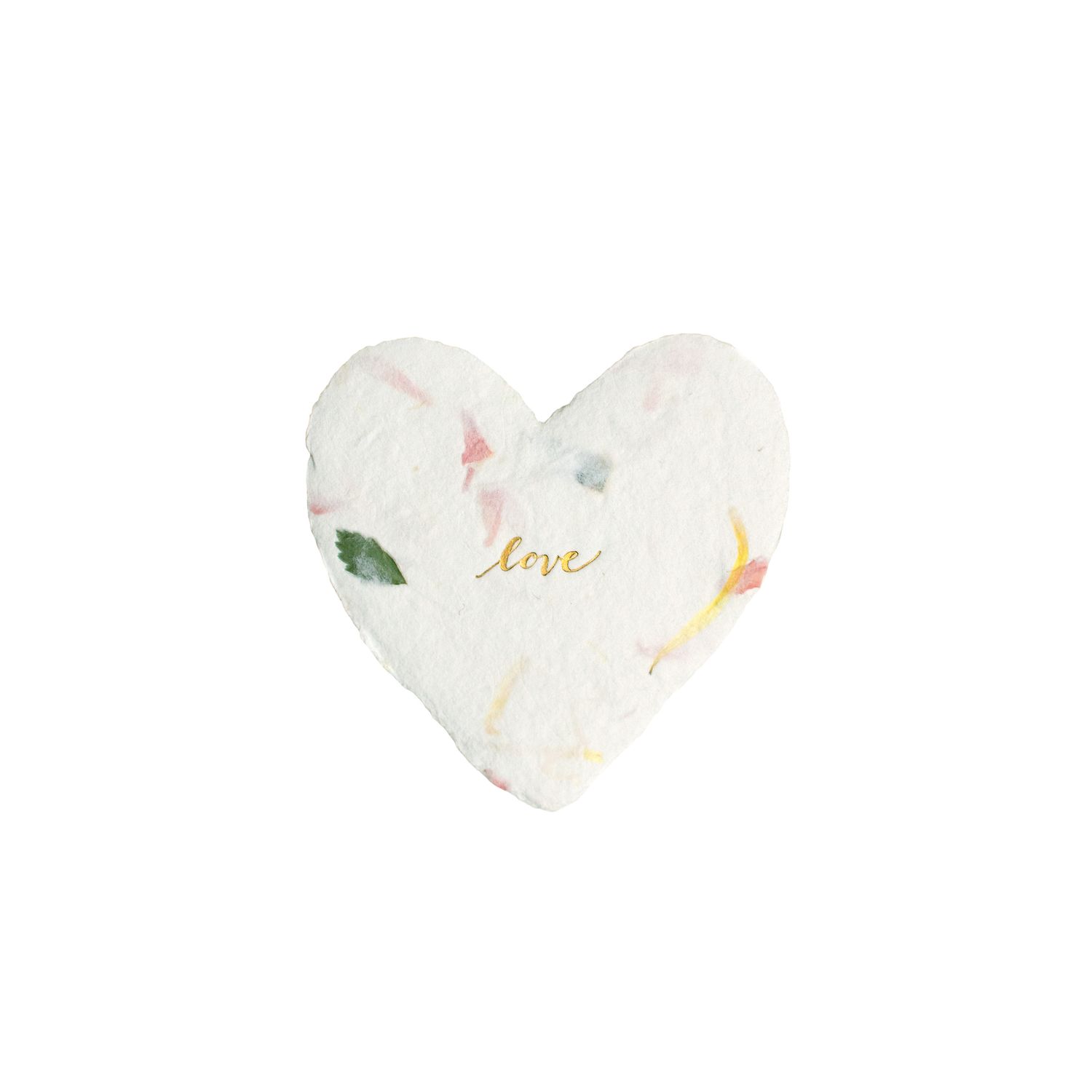 love Letterpress Foiled Heart Enclosure, Size: Single