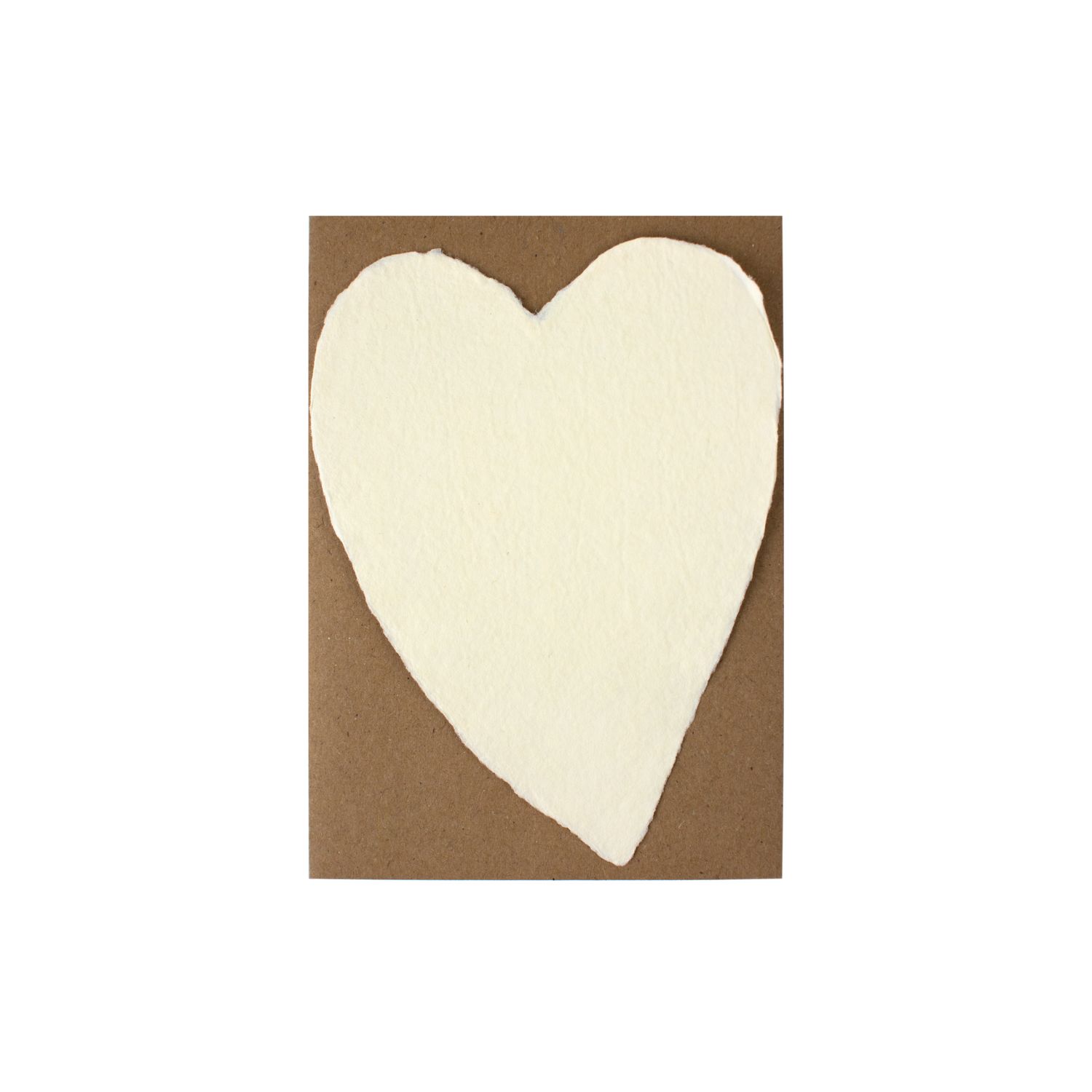 Small Cream Handmade Paper Heart, Size: Single