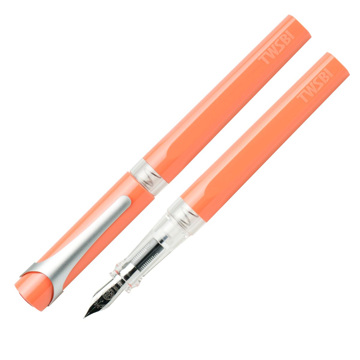 TWSBI Swipe Salmon Fountain Pen, Nib Size: Stub 1.1