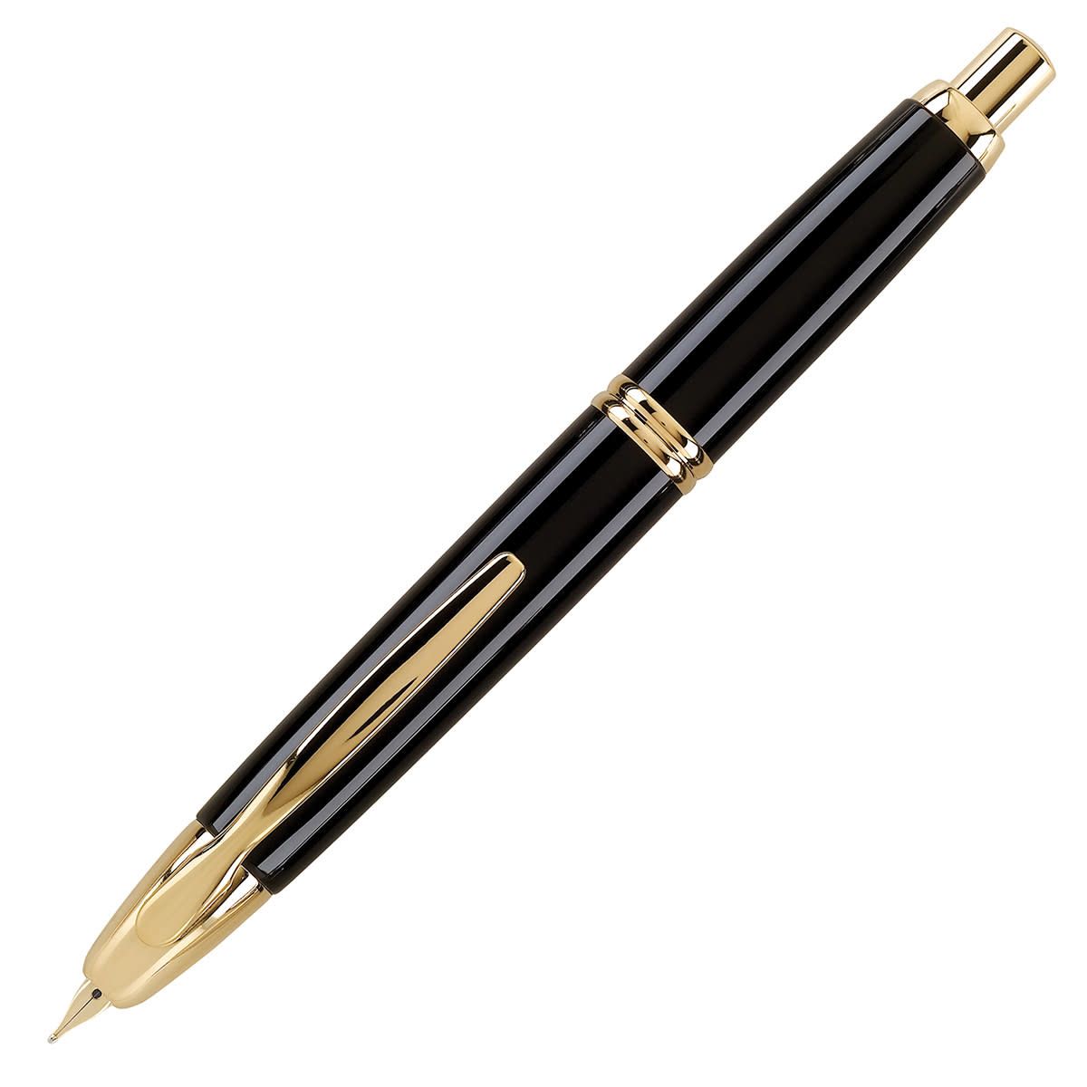 Pilot Vanishing Point Black &amp; Gold Fountain Pen