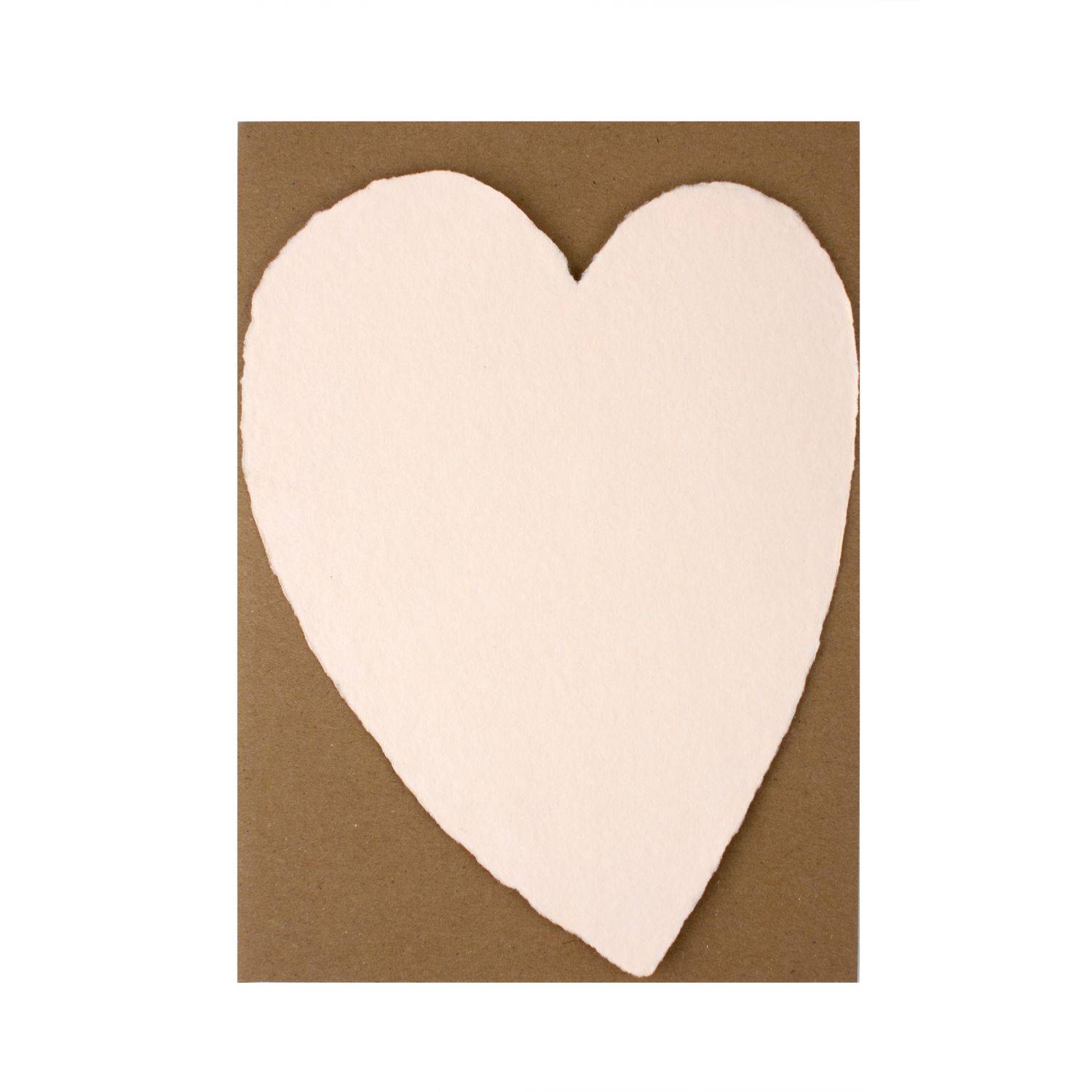 Large Blush Handmade Paper Heart, Size: Single