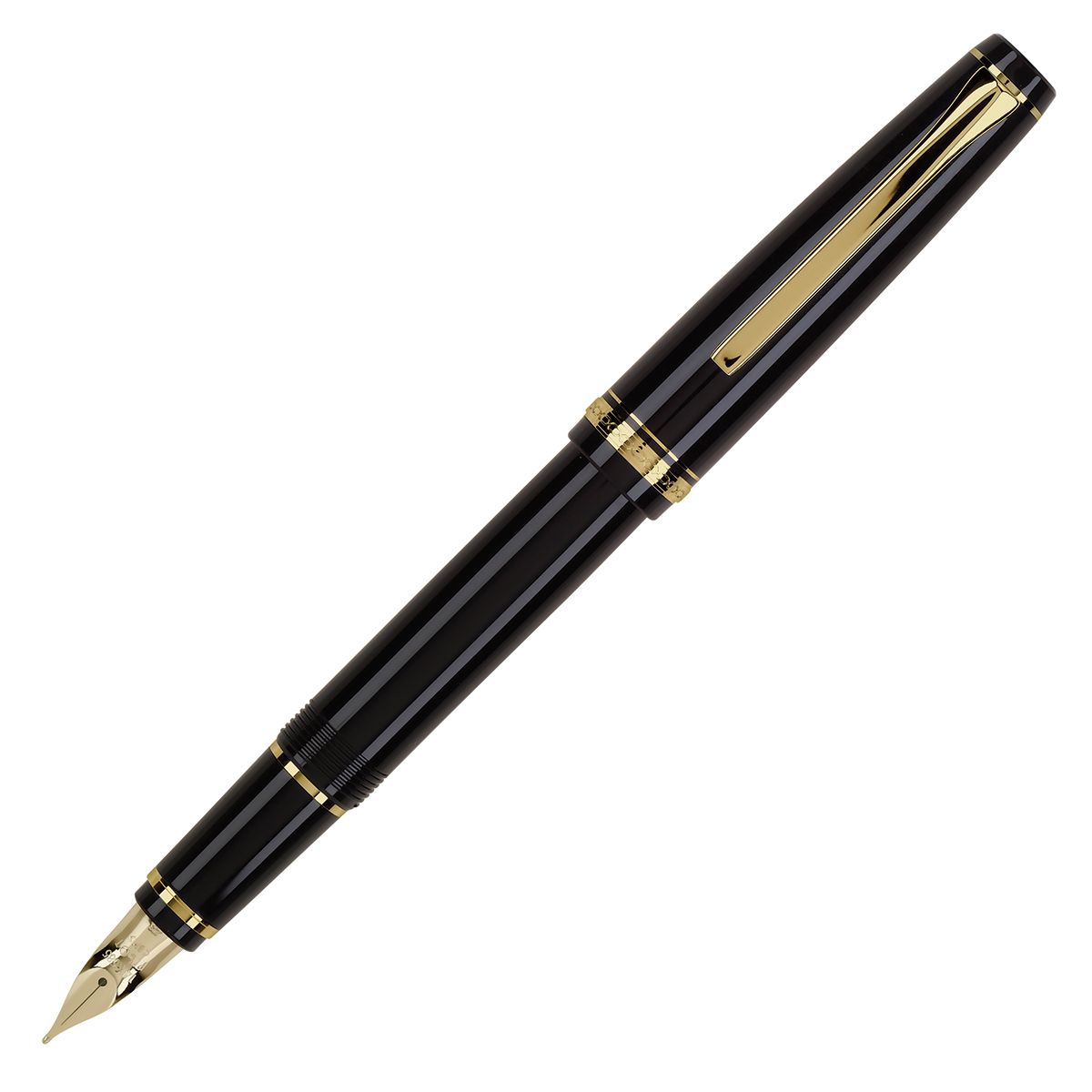 Pilot Falcon Black and Gold Fountain Pen