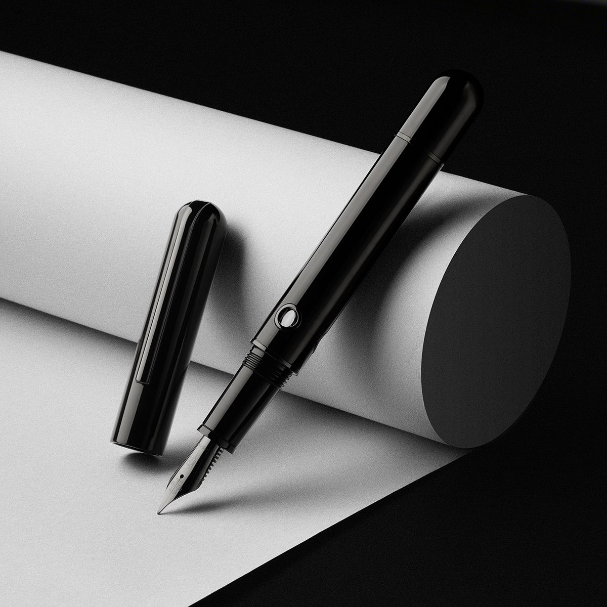 Nahvalur Nautilus Cephalopod Black Ebonite Fountain Pen