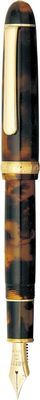 Platinum #3776 Celluloid Fountain Pen in Tortoise with Gold Trim (14k Gold Nib)