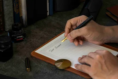 YSTUDIO Classic Revolve Fountain Pen in Blue
