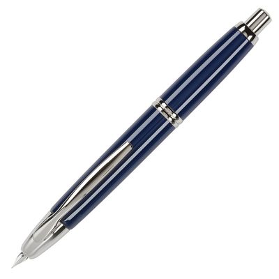 Pilot Vanishing Point Blue &amp; Rhodium Fountain Pen