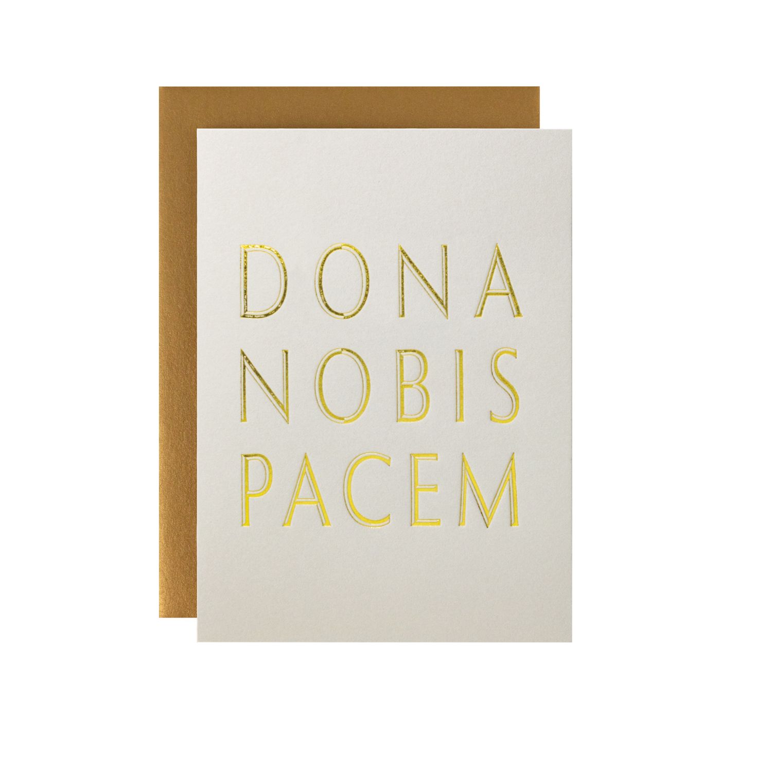 Dona Nobis Pacem Letterpress Holiday Card, Size: Single