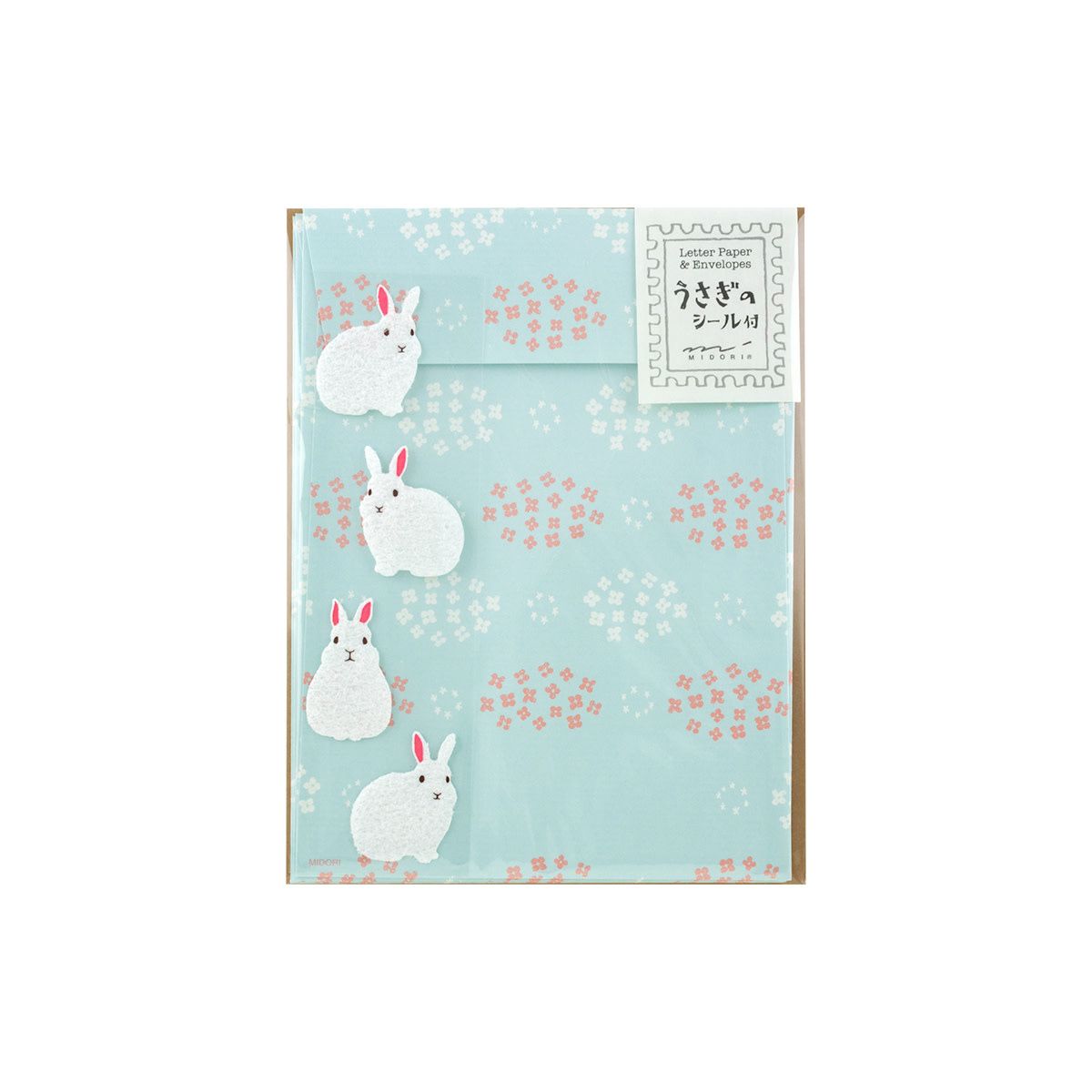 Midori MD Letter Set Rabbit with Stickers