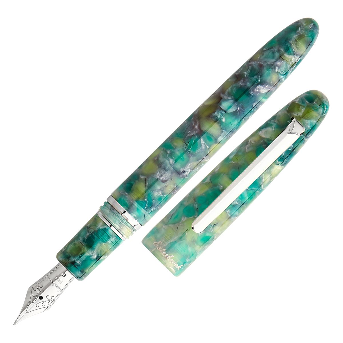 Esterbrook Estie Sea Glass Silver Fountain Pen, Nib Size: Medium