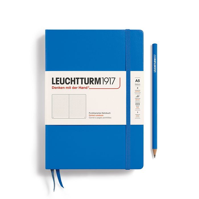 Leuchtturm1917 A5 Medium Hardcover Notebook - Sky, Ruling: Dot