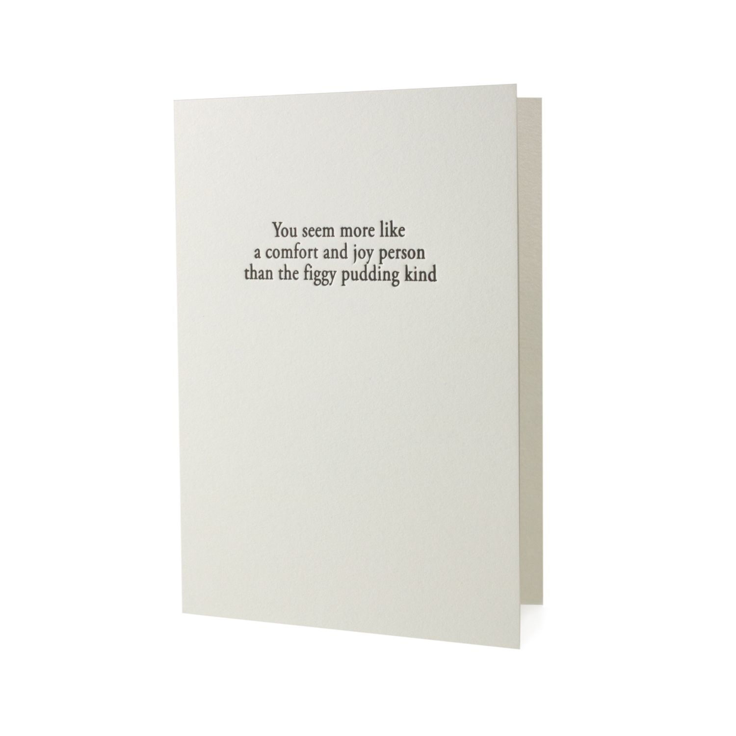 The Figgy Pudding Kind Letterpress Holiday Card