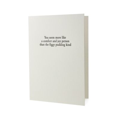 The Figgy Pudding Kind Letterpress Holiday Card