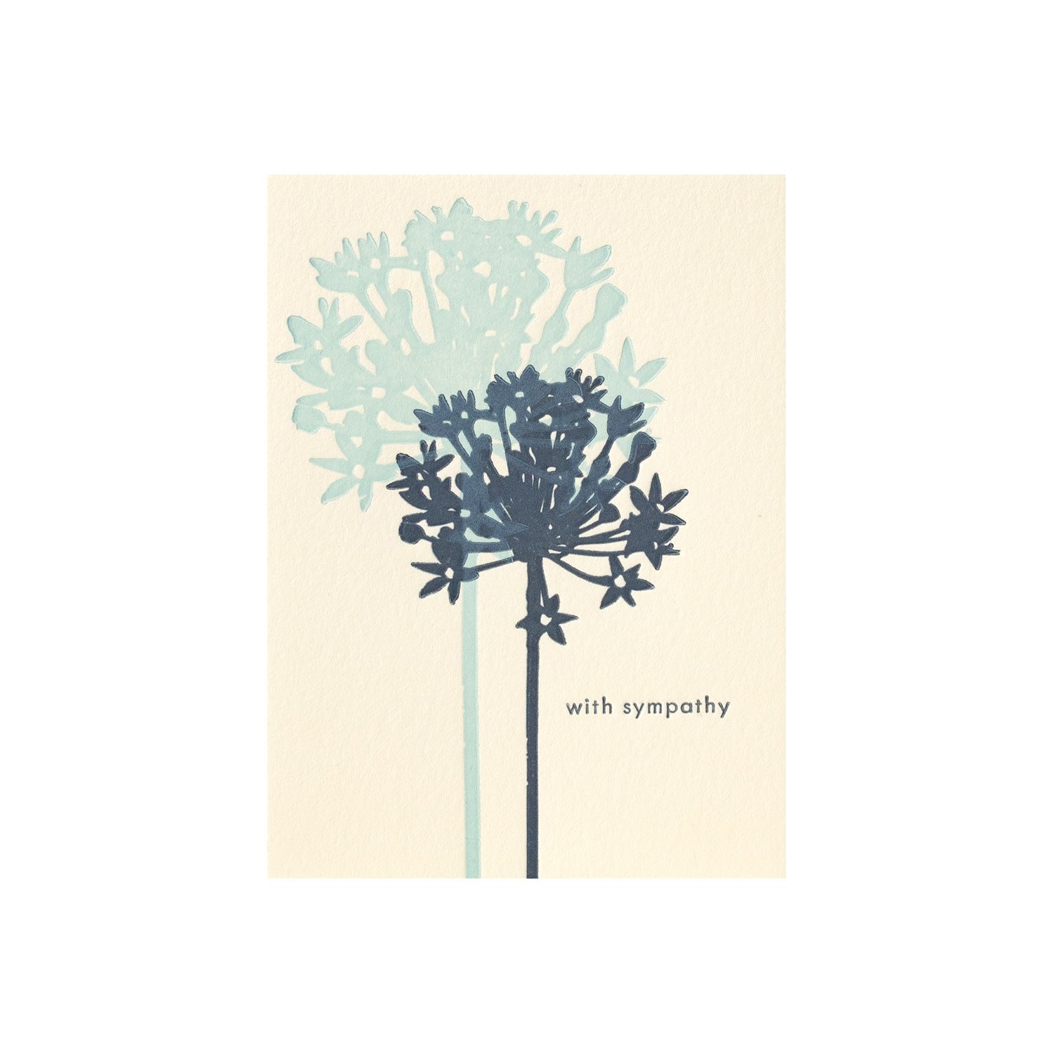 Allium Sympathy Letterpress Card