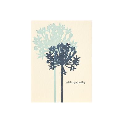 Allium Sympathy Letterpress Card