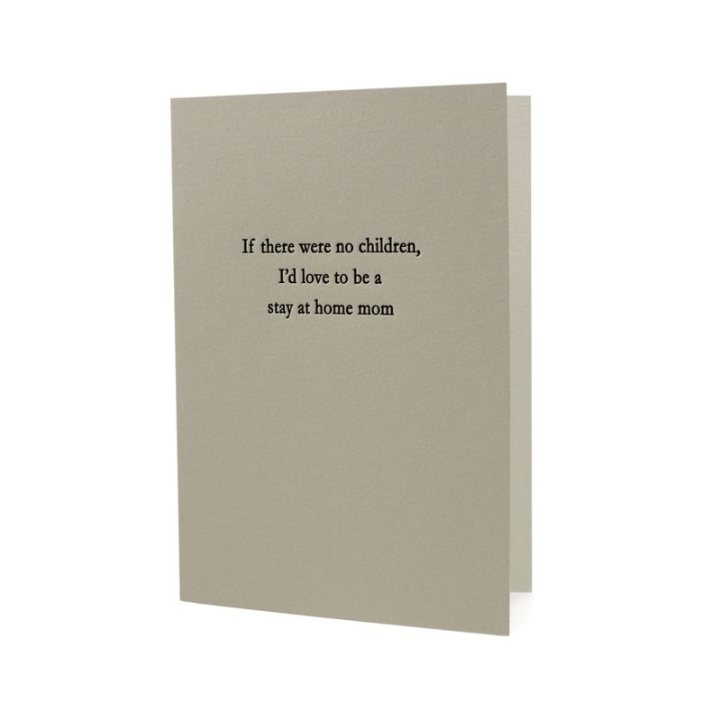 Stay at Home Mom Letterpress Card