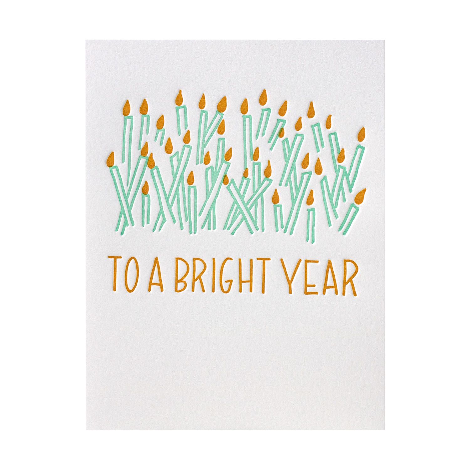 To A Bright Year Letterpress Card