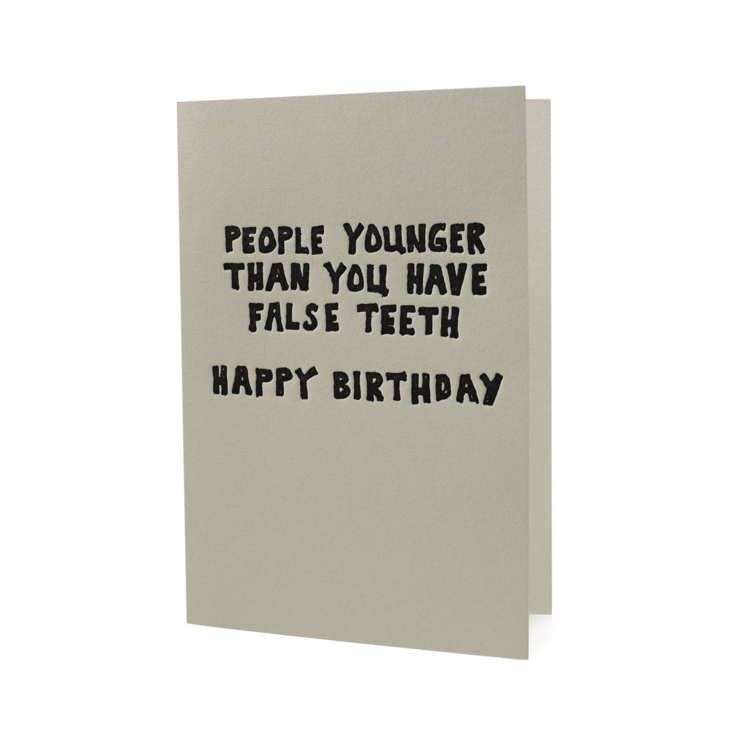 False Teeth Birthday Letterpress Card