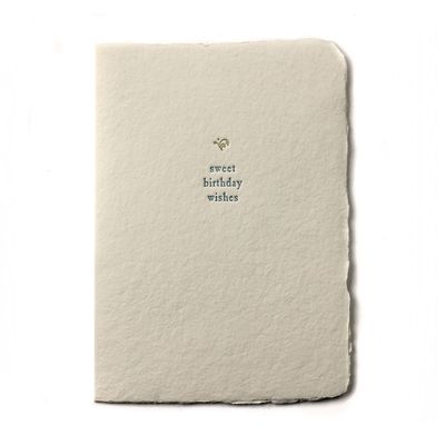 Sweet Birthday Wishes Small Salutation Letterpress Card