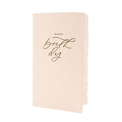 Happy Birthday Letterpress Calligraphy Card