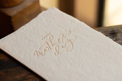 Happy Mother's Day Calligraphy Letterpress Card