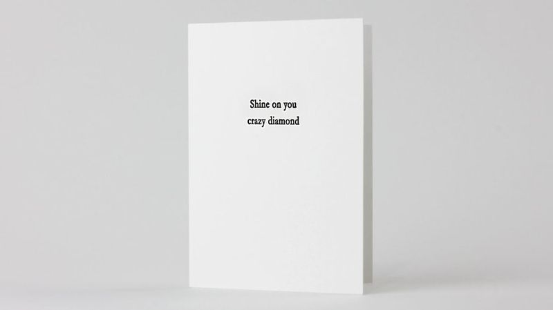 Shine On You Crazy Diamond Letterpress Card