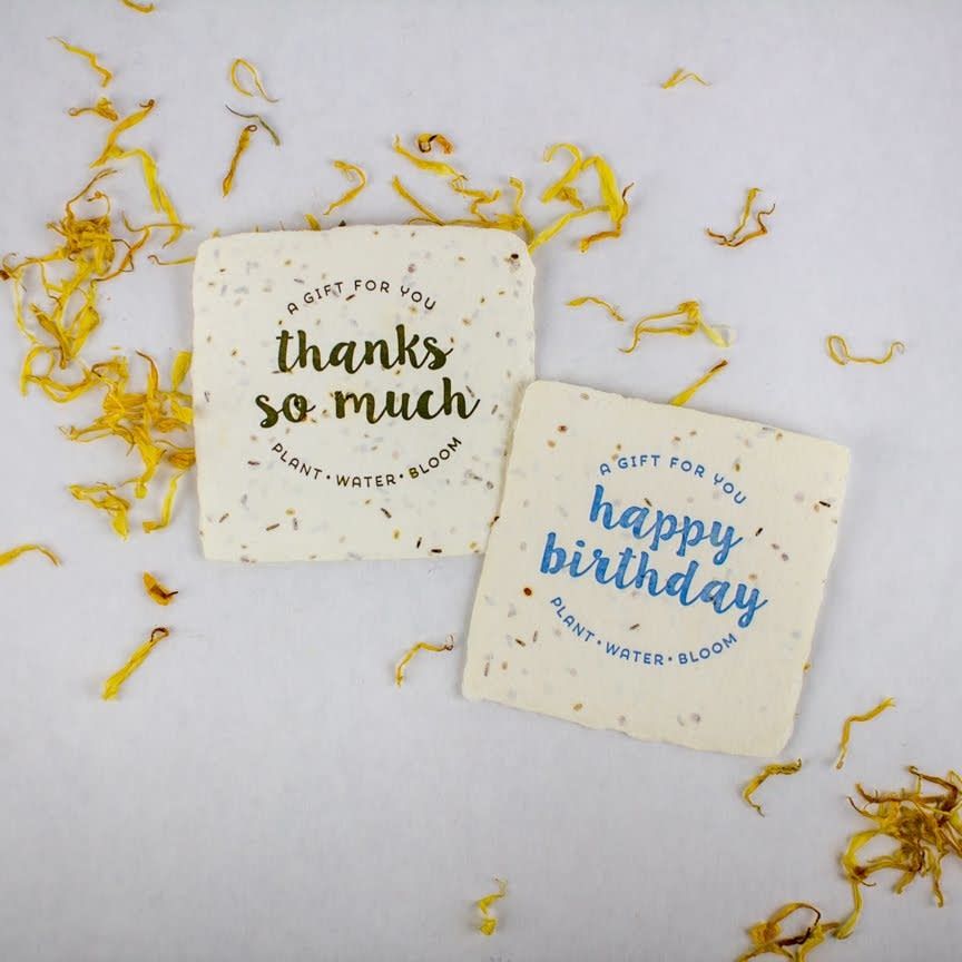 Birthday Petite Wildflower Wish Letterpress Enclosure