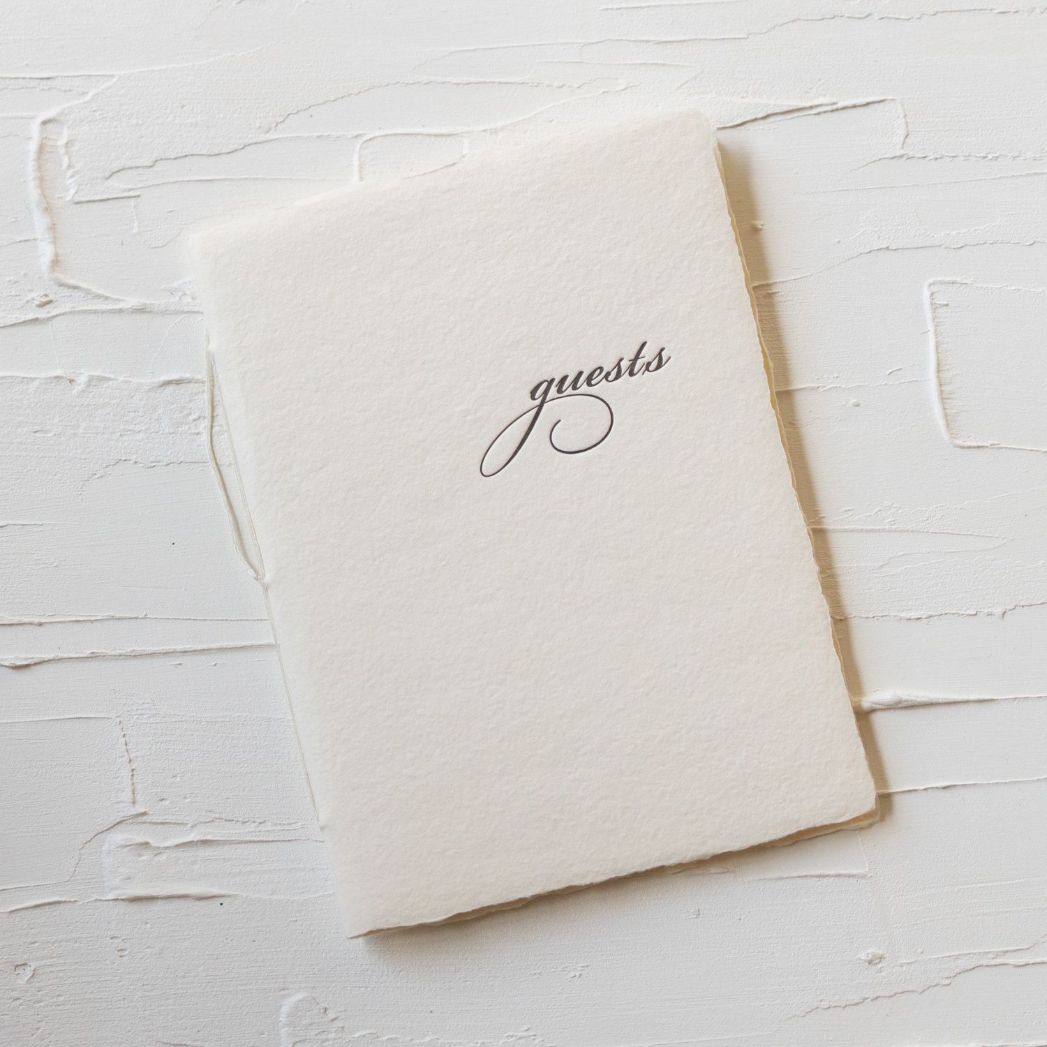 Oblation Cream Handmade Paper Mini Guest Booklet