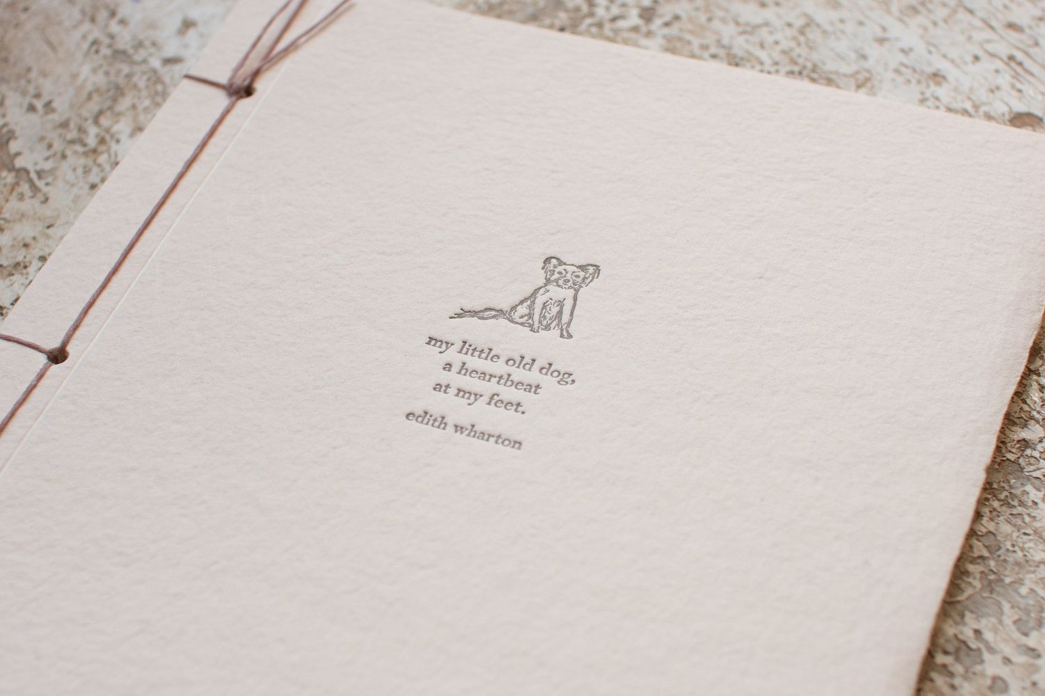 Oblation Handmade Paper Journal - Edith Wharton