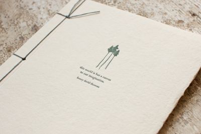 Oblation Handmade Paper Journal - Henry David Thoreau