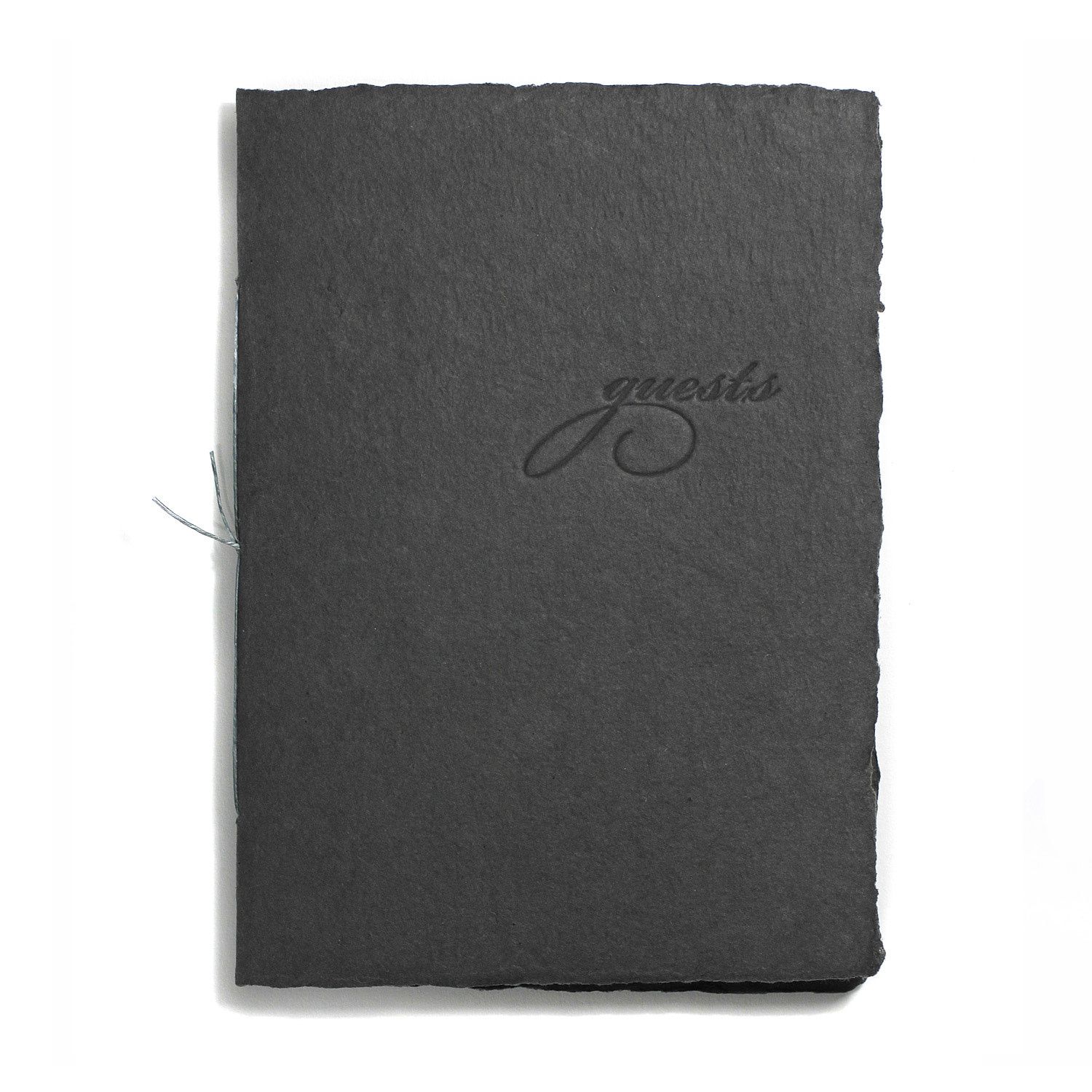 Oblation Charcoal Handmade Paper Mini Guest Booklet