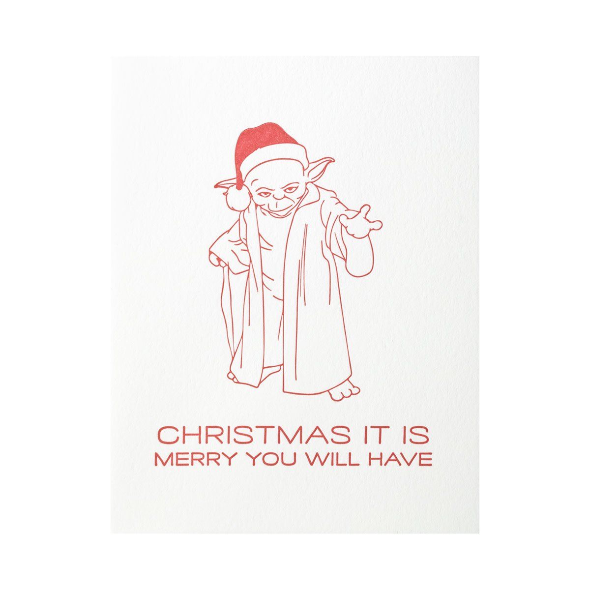 Christmas It Is Letterpress Card