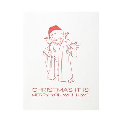 Christmas It Is Letterpress Card