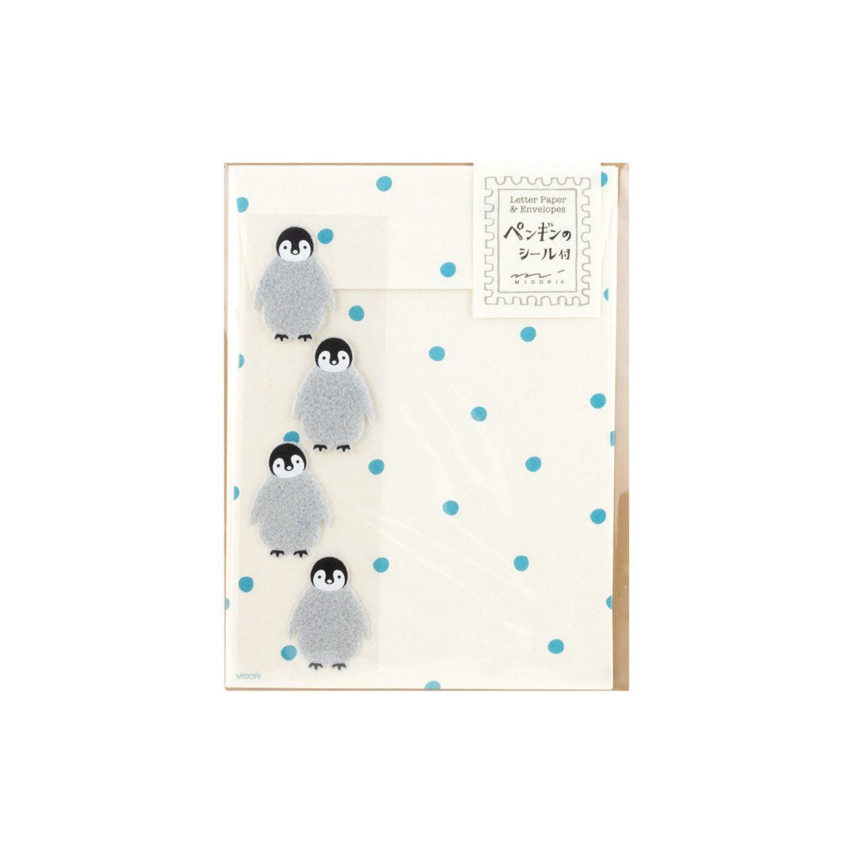 Midori MD Letter Set  Penguin with Sticker