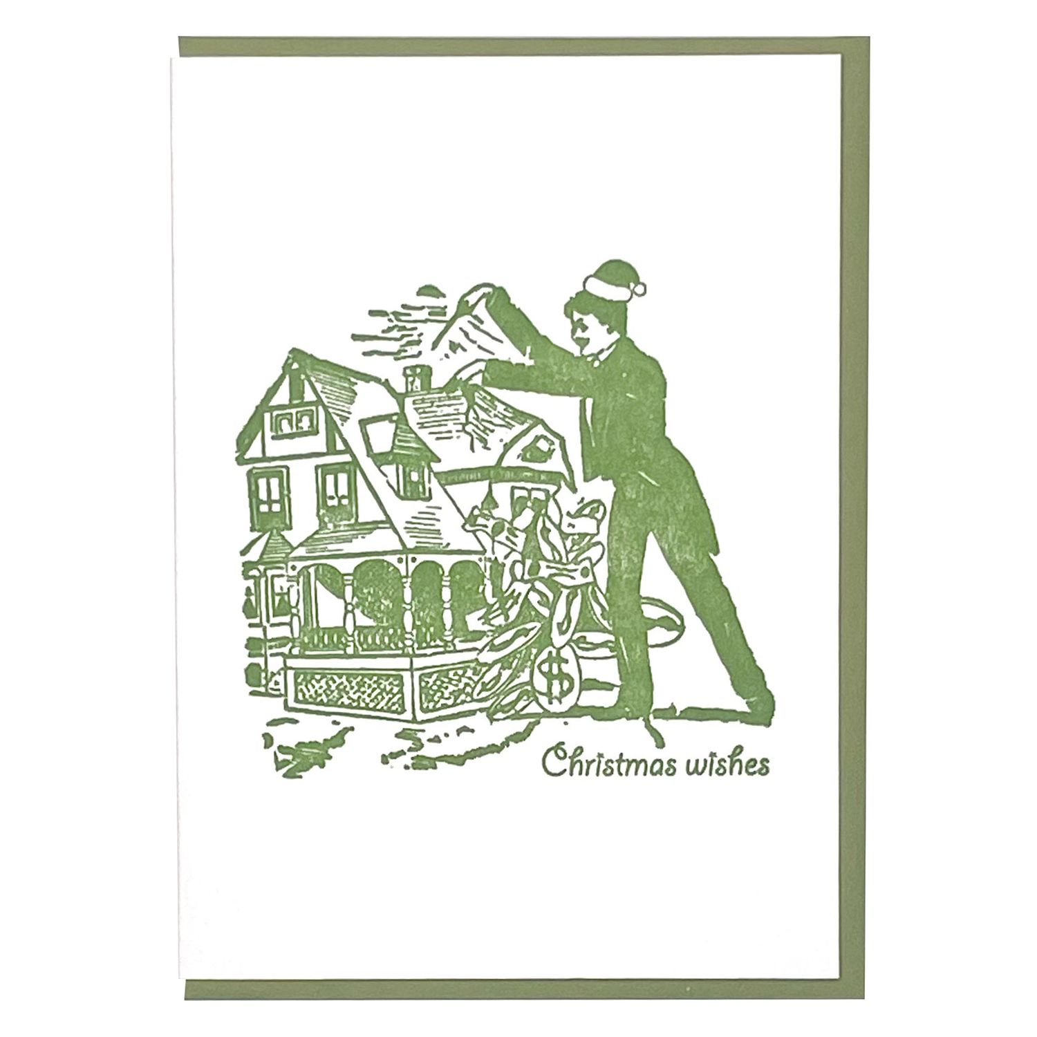 Christmas Magician Letterpress Greeting Card