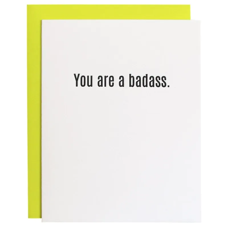 You Are a Badass Letterpress Card