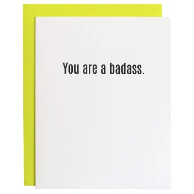 You Are a Badass Letterpress Card