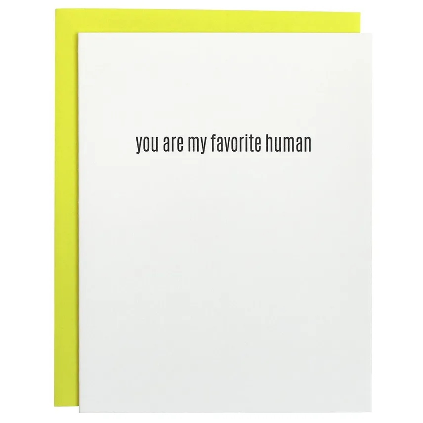 Favorite Human Letterpress Card