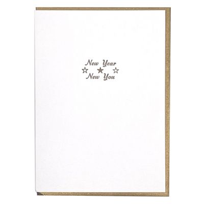 New Year New You Letterpress Holiday Card